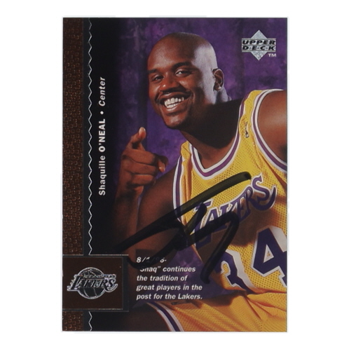 Shaquille O'Neal Signed 1996-97 Upper Deck #61 (JSA) at PristineAuction.com Shaquille O'Neal Signed 1996-97 Upper Deck #61 (JSA) at PristineAuction.com