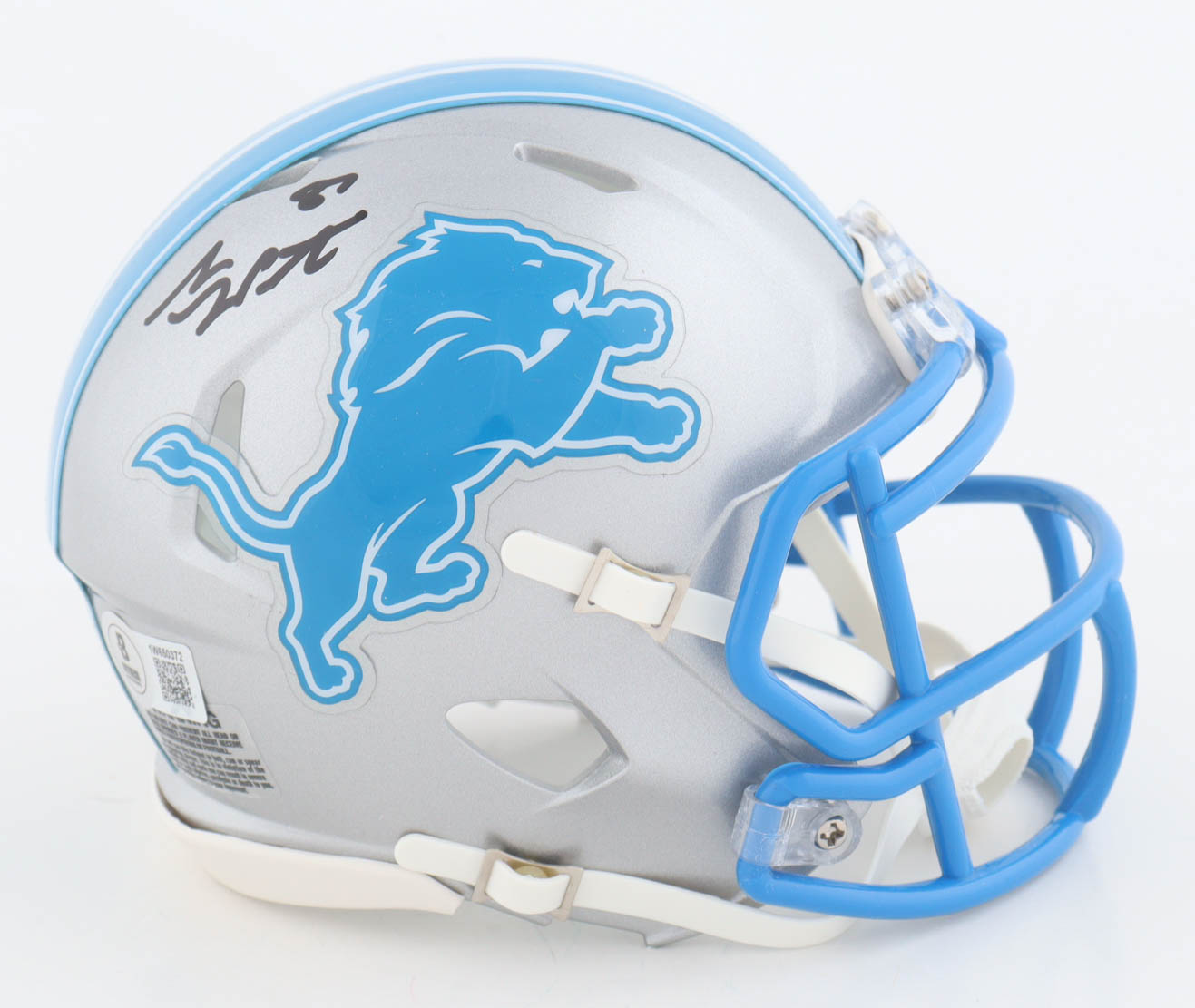 Sam LaPorta Signed Lions Speed Mini Helmet (Beckett) at PristineAuction.com Sam LaPorta Signed Lions Speed Mini Helmet (Beckett) at PristineAuction.com