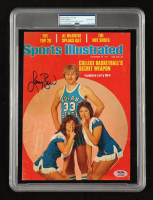 Larry Bird Signed "Sports Illustrated" Magazine Cover (PSA Auto 8) at PristineAuction.com