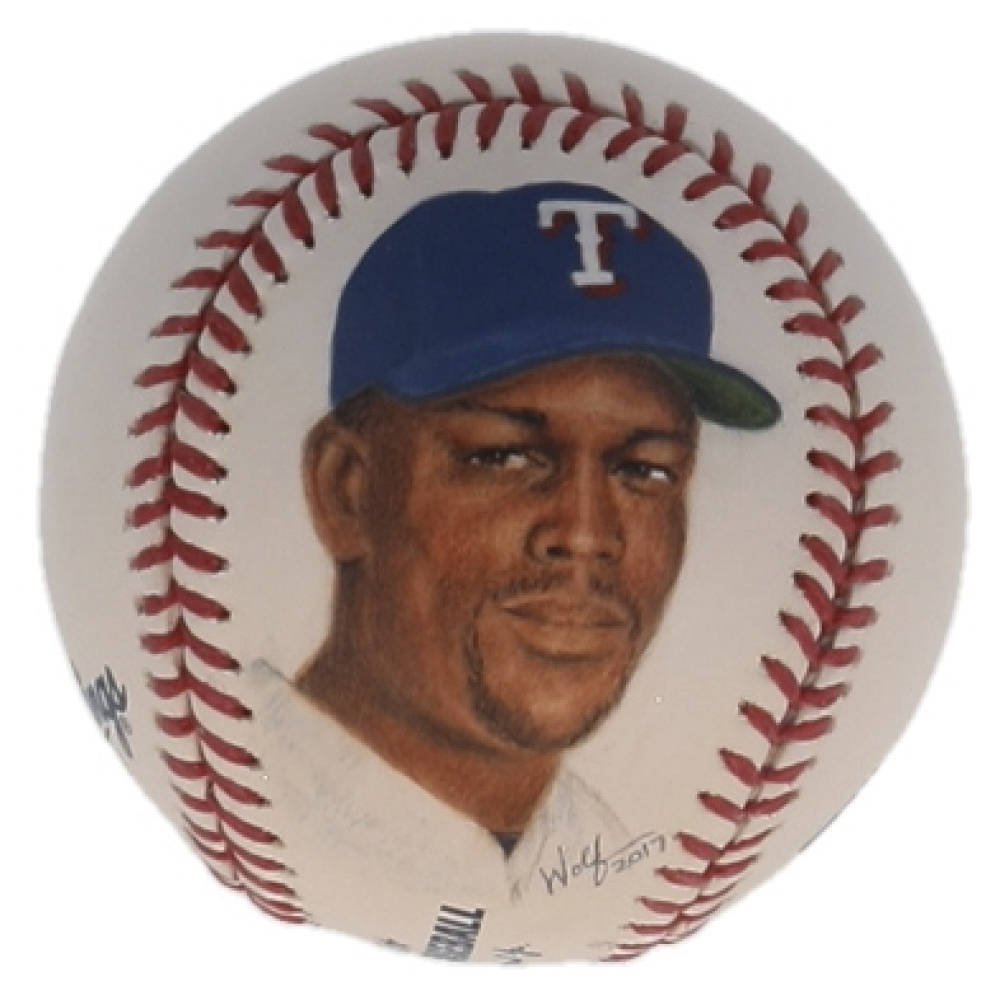 Adrian Beltre Hand-Painted OML Baseball at PristineAuction.com