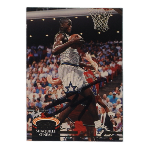 Shaquille O'Neal Signed 1992-93 Stadium Club #247 RC (JSA) at PristineAuction.com Shaquille O'Neal Signed 1992-93 Stadium Club #247 RC (JSA) at PristineAuction.com