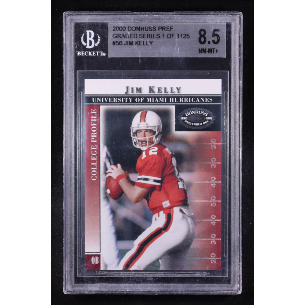 Jim Kelly 2000 Donruss Pref Graded Series 1 of 1125 #56 (BGS 8.5) at PristineAuction.com