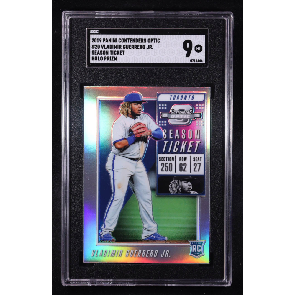 Vladimir Guerrero Jr. 2019 Panini Contenders Optic Season Tick Holo Prizm #20 RC (SGC 9) at PristineAuction.com