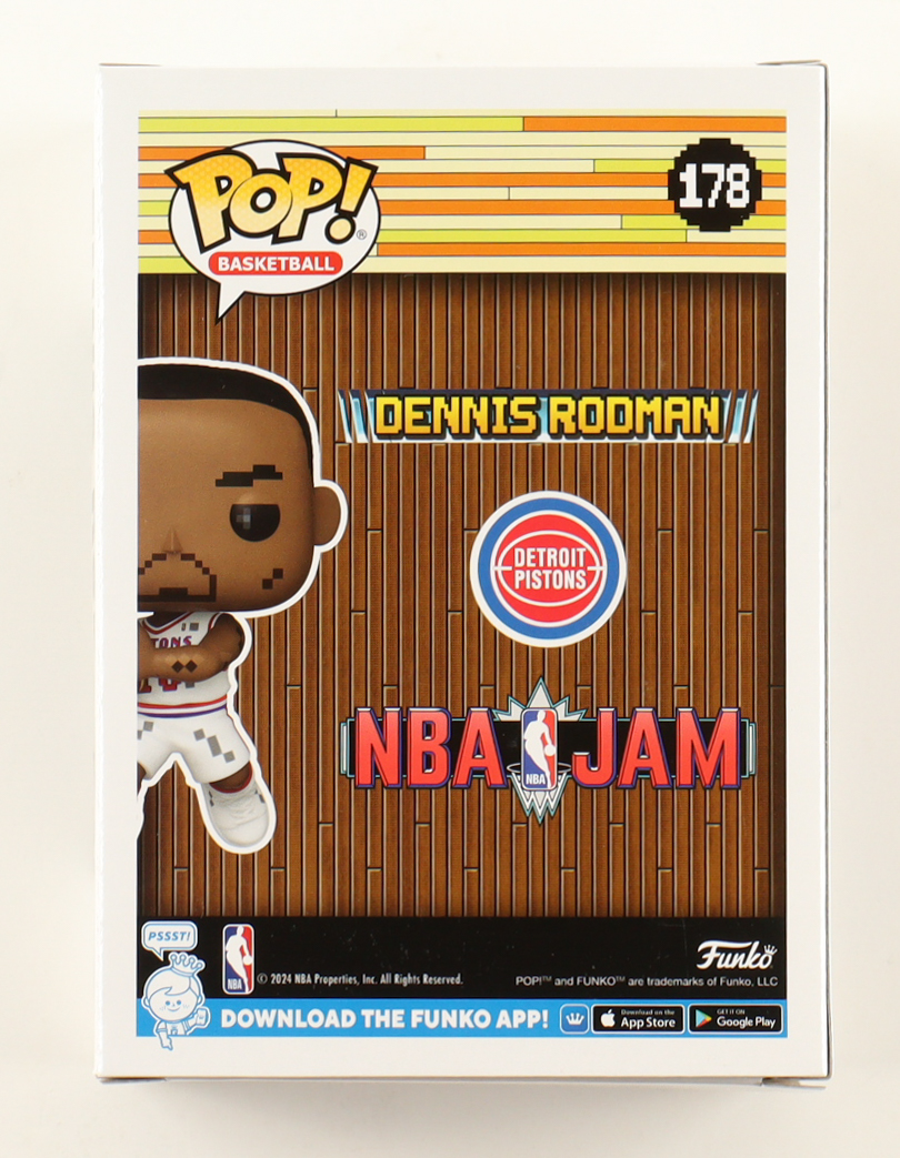 Dennis Rodman Signed "NBA Jam" #178 Funko Pop! Vinyl Figure (Authentic Ink) at PristineAuction.com Dennis Rodman Signed "NBA Jam" #178 Funko Pop! Vinyl Figure (Authentic Ink) at PristineAuction.com