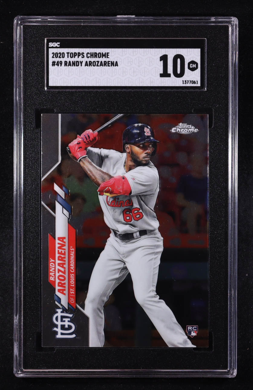 Randy Arozarena 2020 Topps Chrome #49 RC (SGC 10) at PristineAuction.com Randy Arozarena 2020 Topps Chrome #49 RC (SGC 10) at PristineAuction.com