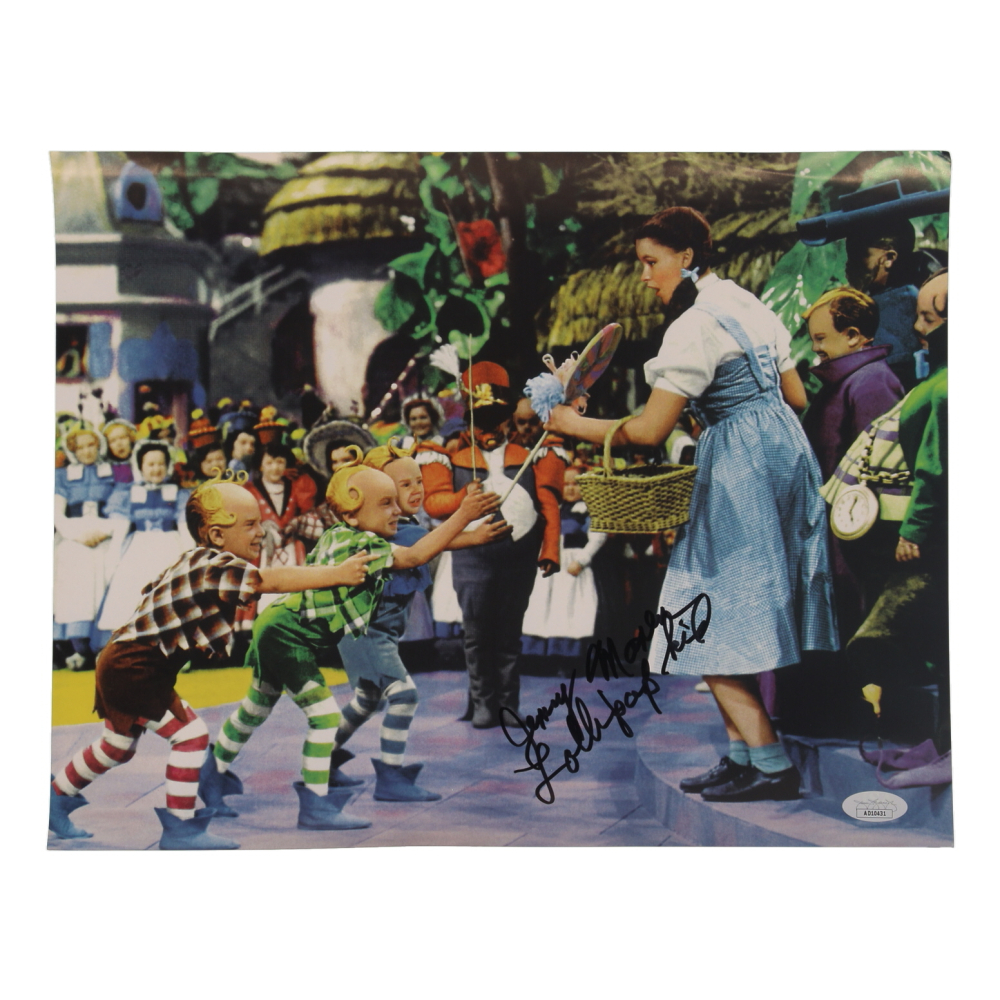 Jerry Maren Signed "The Wizard of Oz" 11x14 Print Inscribed "Lollipop Kid" (JSA) at PristineAuction.com