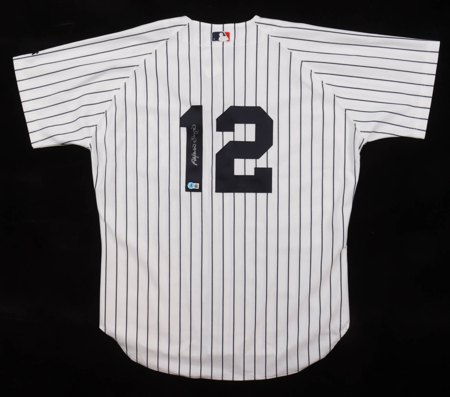 Alfonso Soriano Signed Yankees Russell Athletic Authentic Jersey (Beckett) at PristineAuction.com Alfonso Soriano Signed Yankees Russell Athletic Authentic Jersey (Beckett) at PristineAuction.com