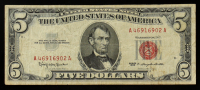 1963 United States $5 Five Dollar "Star Note" - Red Seal at PristineAuction.com