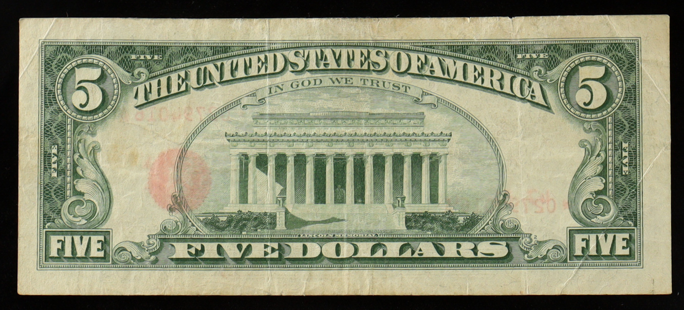 1963 United States $5 Five Dollar "Star Note" - Red Seal at PristineAuction.com 1963 United States $5 Five Dollar "Star Note" - Red Seal at PristineAuction.com