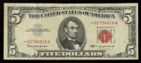 1963 United States $5 Five Dollar "Star Note" - Red Seal at PristineAuction.com