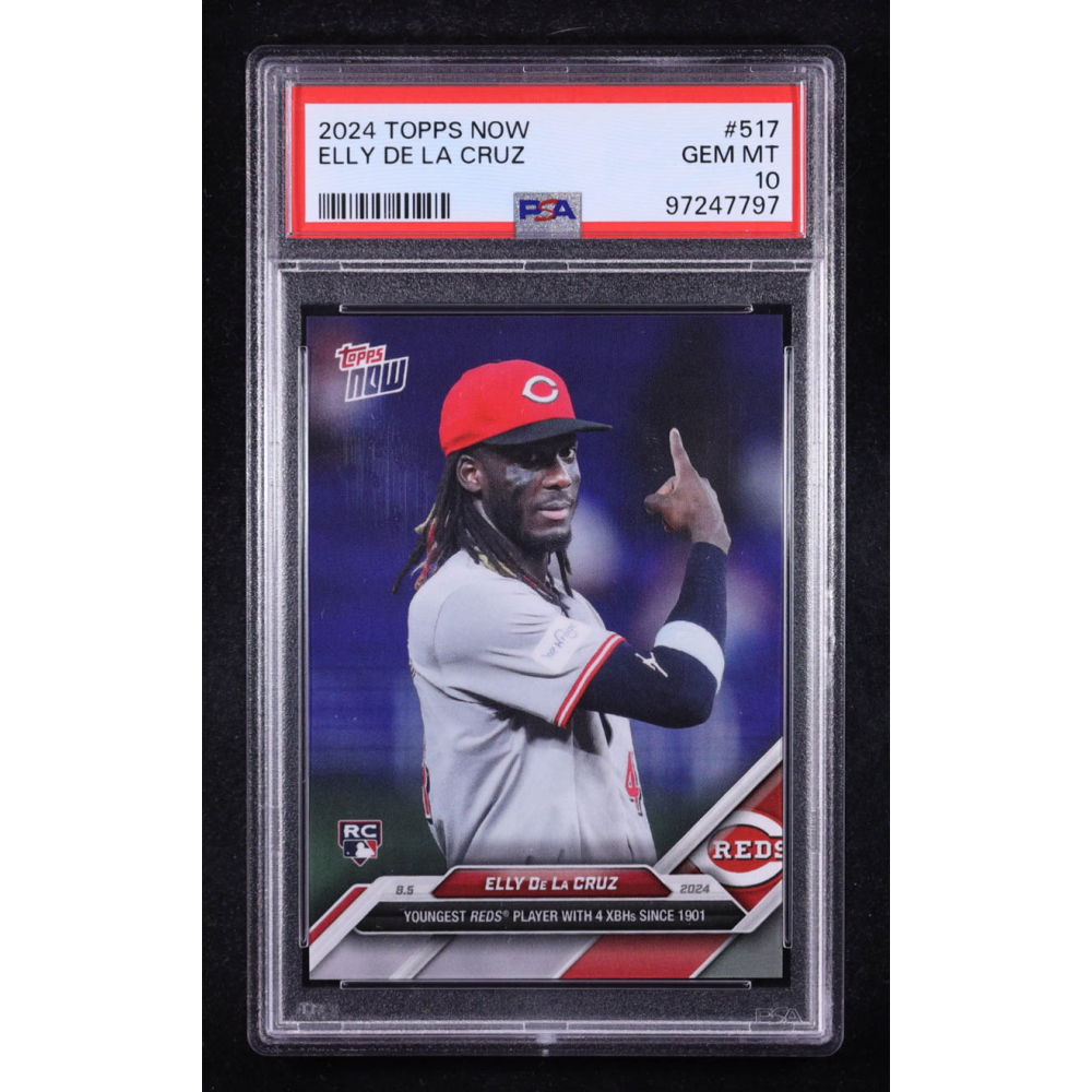 Elly De La Cruz 2024 Topps Now #517 RC (PSA 10) at PristineAuction.com