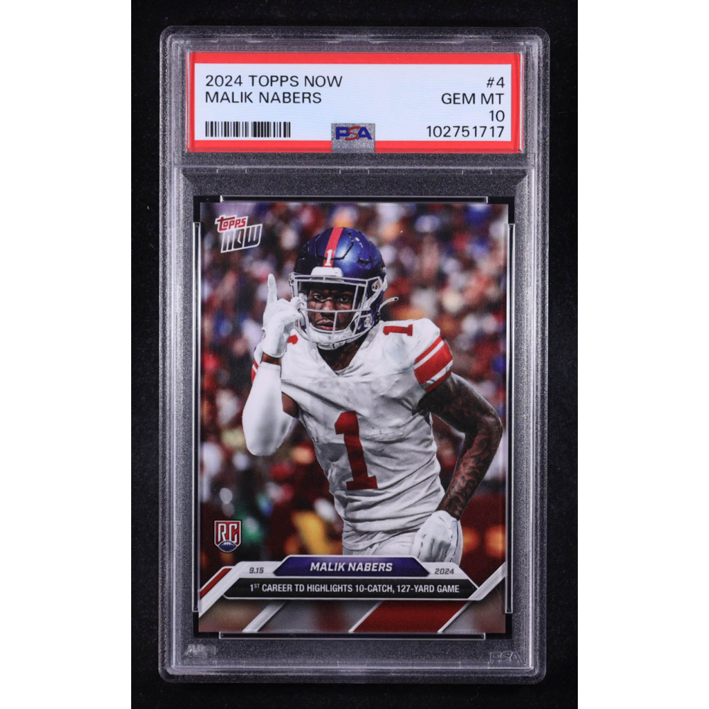 Malik Nabers 2024 Topps Now #4 RC (PSA 10) at PristineAuction.com