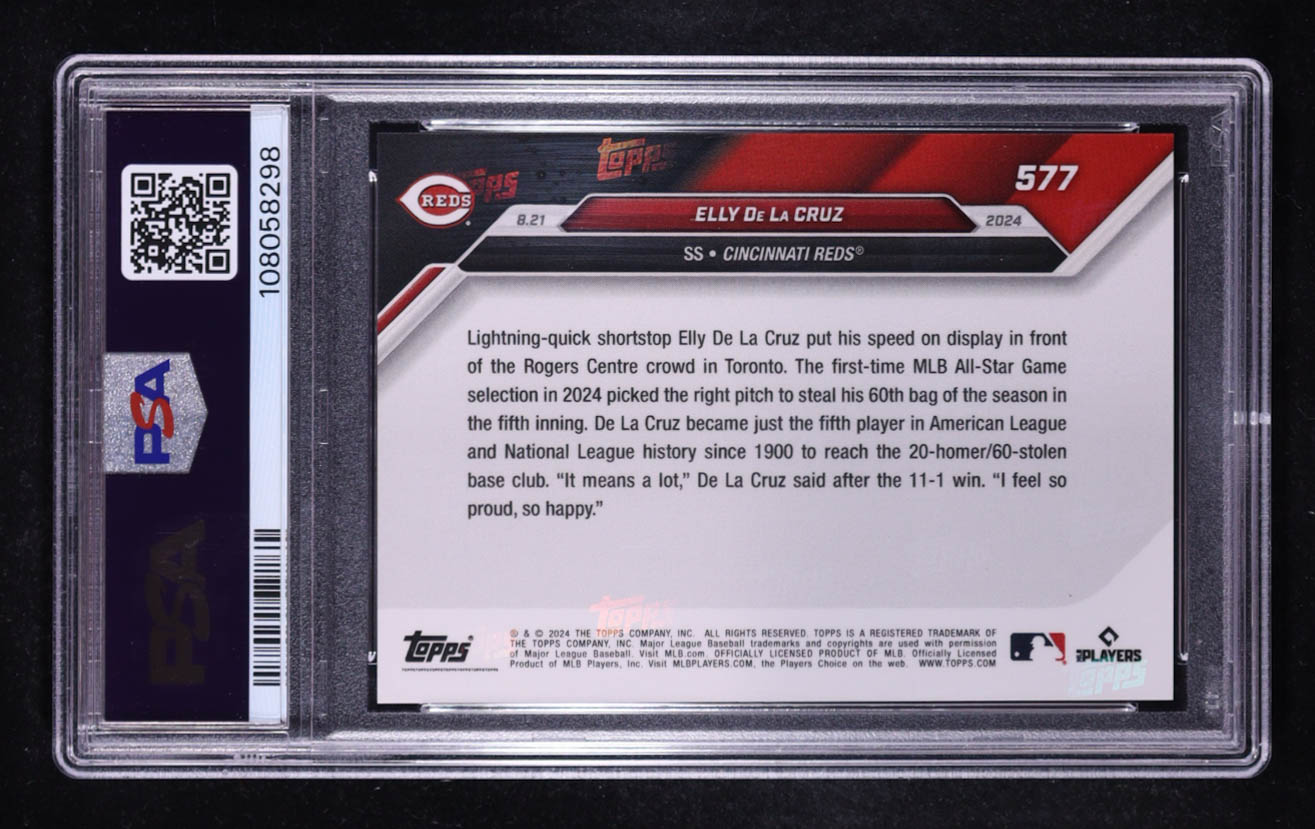 Elly De La Cruz 2024 Topps Now #577 RC (PSA 10) at PristineAuction.com Elly De La Cruz 2024 Topps Now #577 RC (PSA 10) at PristineAuction.com