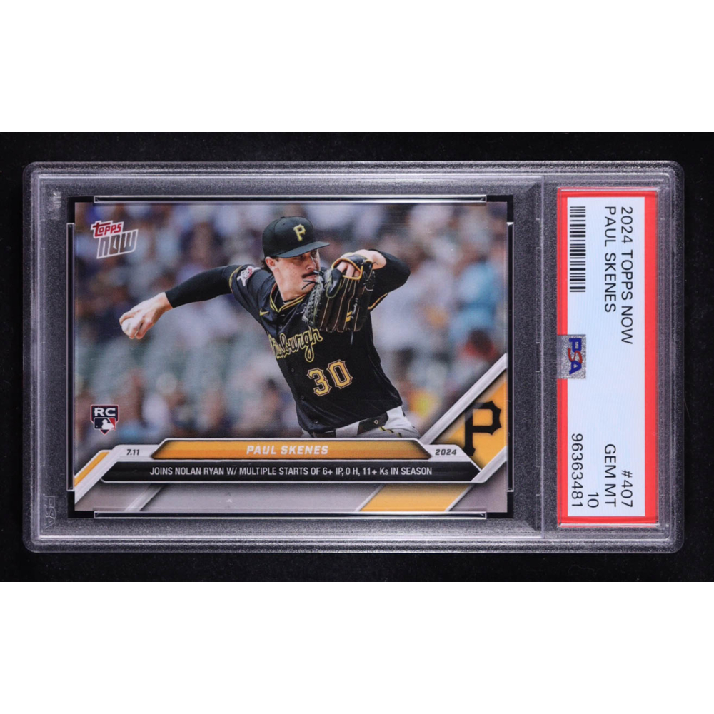 Paul Skenes 2024 Topps Now #407 RC (PSA 10) at PristineAuction.com