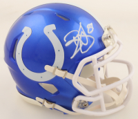 Reggie Wayne Signed Colts Flash Alternate Speed Mini Helmet (PSA) at PristineAuction.com