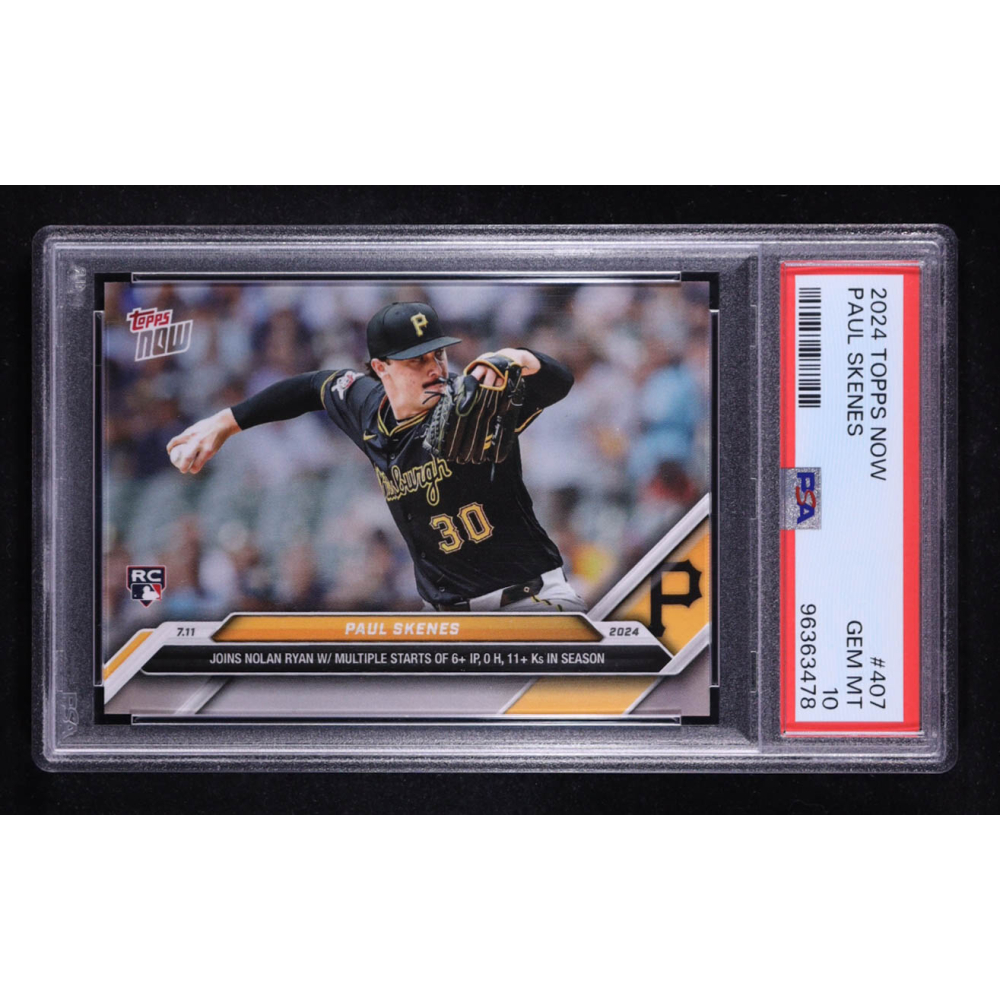 Paul Skenes 2024 Topps Now #407 RC (PSA 10) at PristineAuction.com