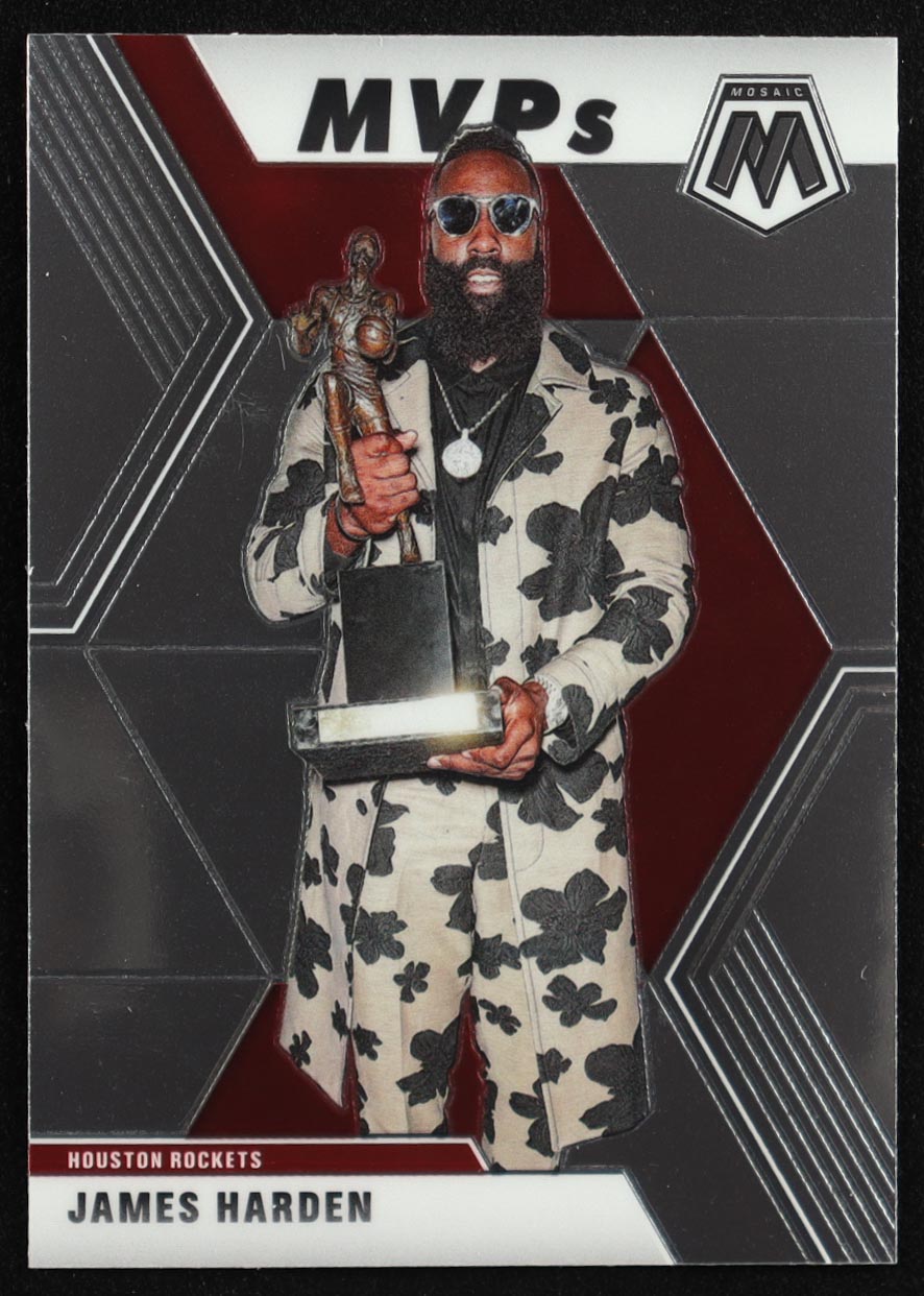 James Harden 2019-20 Panini Mosaic #296 MVP at PristineAuction.com James Harden 2019-20 Panini Mosaic #296 MVP at PristineAuction.com