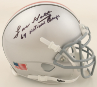 Lou Holtz Signed Ohio State Buckeyes Mini Helmet Inscribed "68' Nat. Champs" (Fanatics) at PristineAuction.com