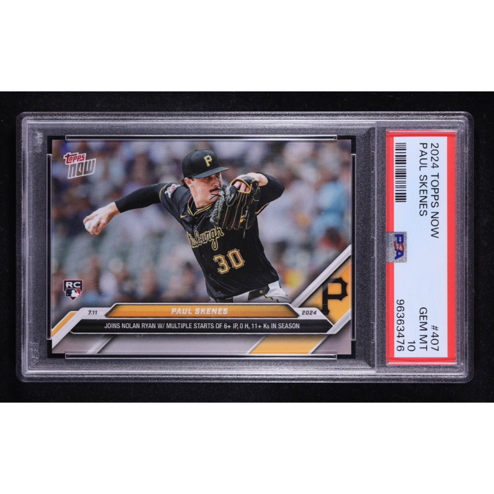 Paul Skenes 2024 Topps Now #407 RC (PSA 10) at PristineAuction.com