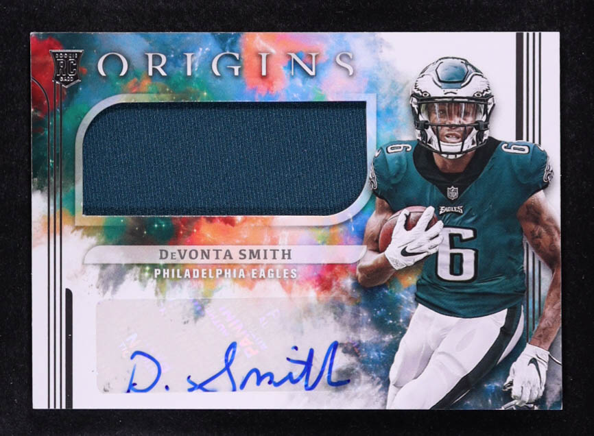 DeVonta Smith 2021 Panini Origins #161 Jersey Autograph RC at PristineAuction.com DeVonta Smith 2021 Panini Origins #161 Jersey Autograph RC at PristineAuction.com