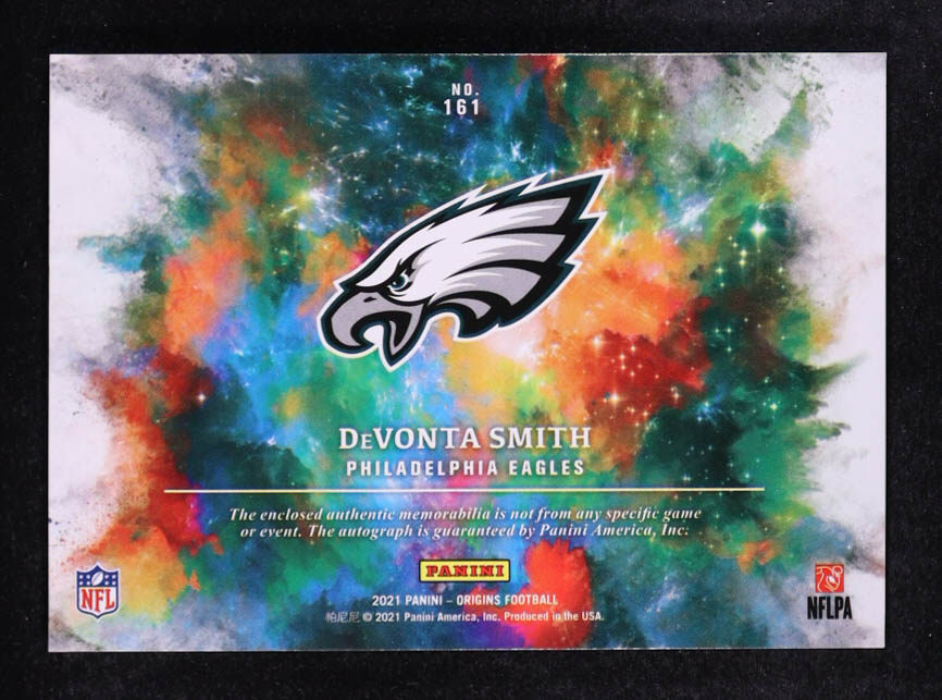 DeVonta Smith 2021 Panini Origins #161 Jersey Autograph RC at PristineAuction.com DeVonta Smith 2021 Panini Origins #161 Jersey Autograph RC at PristineAuction.com
