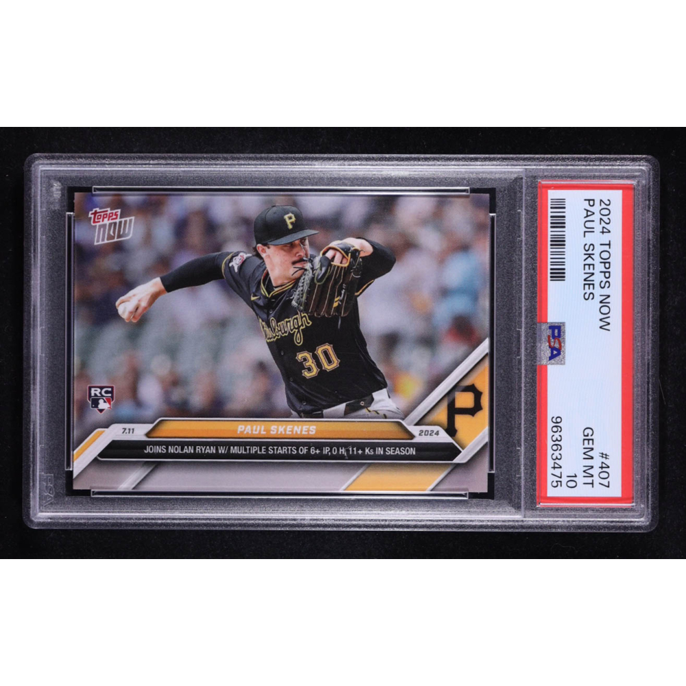 Paul Skenes 2024 Topps Now #407 RC (PSA 10) at PristineAuction.com