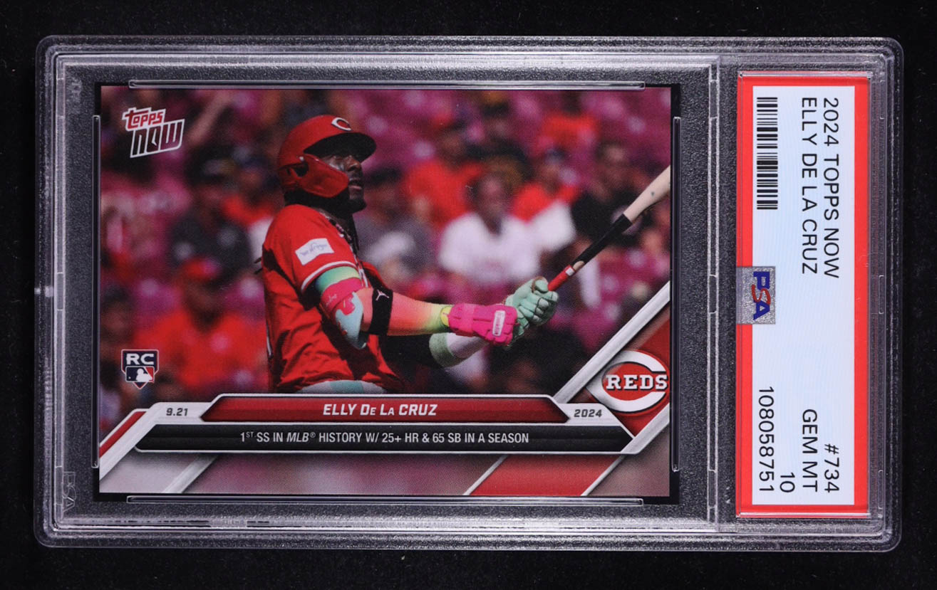 Elly De La Cruz 2024 Topps Now #734 RC (PSA 10) at PristineAuction.com Elly De La Cruz 2024 Topps Now #734 RC (PSA 10) at PristineAuction.com