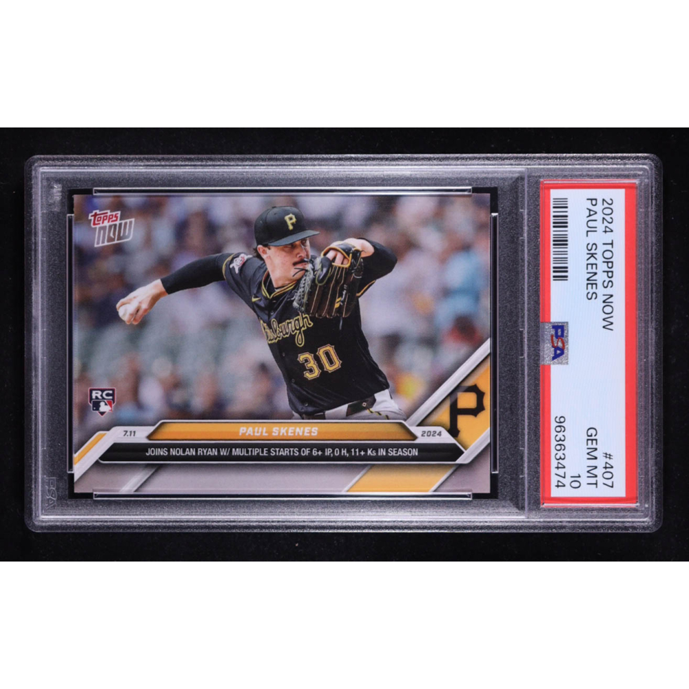 Paul Skenes 2024 Topps Now #407 RC (PSA 10) at PristineAuction.com