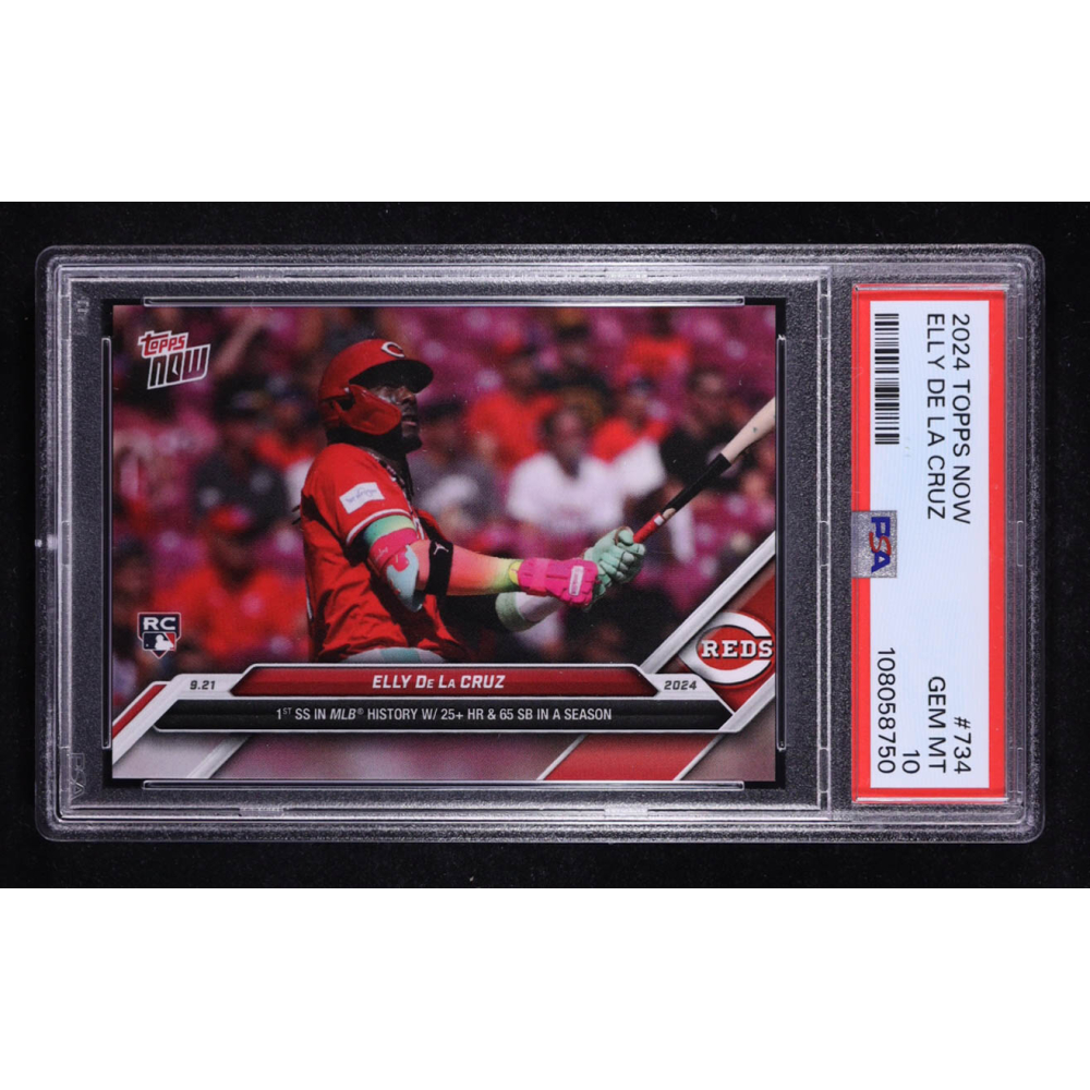 Elly De La Cruz 2024 Topps Now #734 RC (PSA 10) at PristineAuction.com