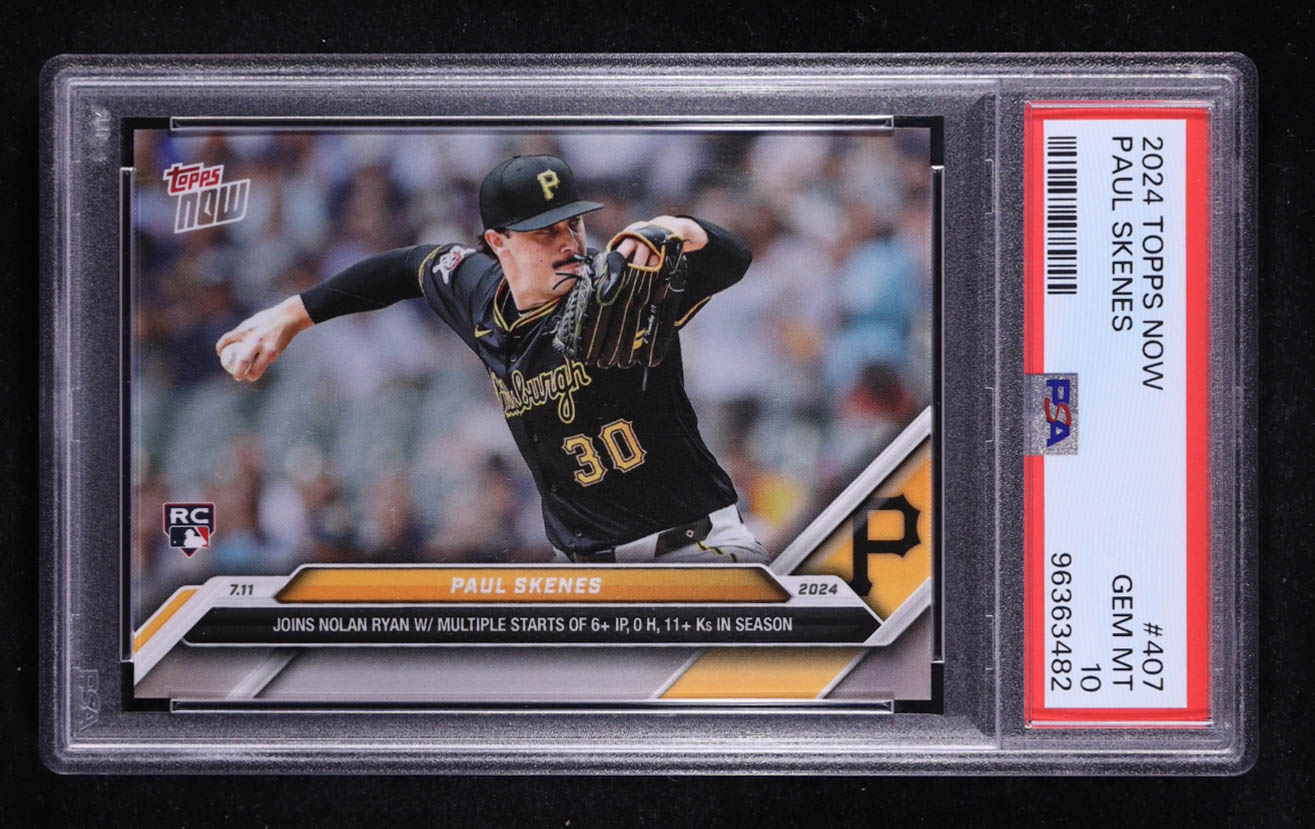Paul Skenes 2024 Topps Now #407 RC (PSA 10) at PristineAuction.com Paul Skenes 2024 Topps Now #407 RC (PSA 10) at PristineAuction.com