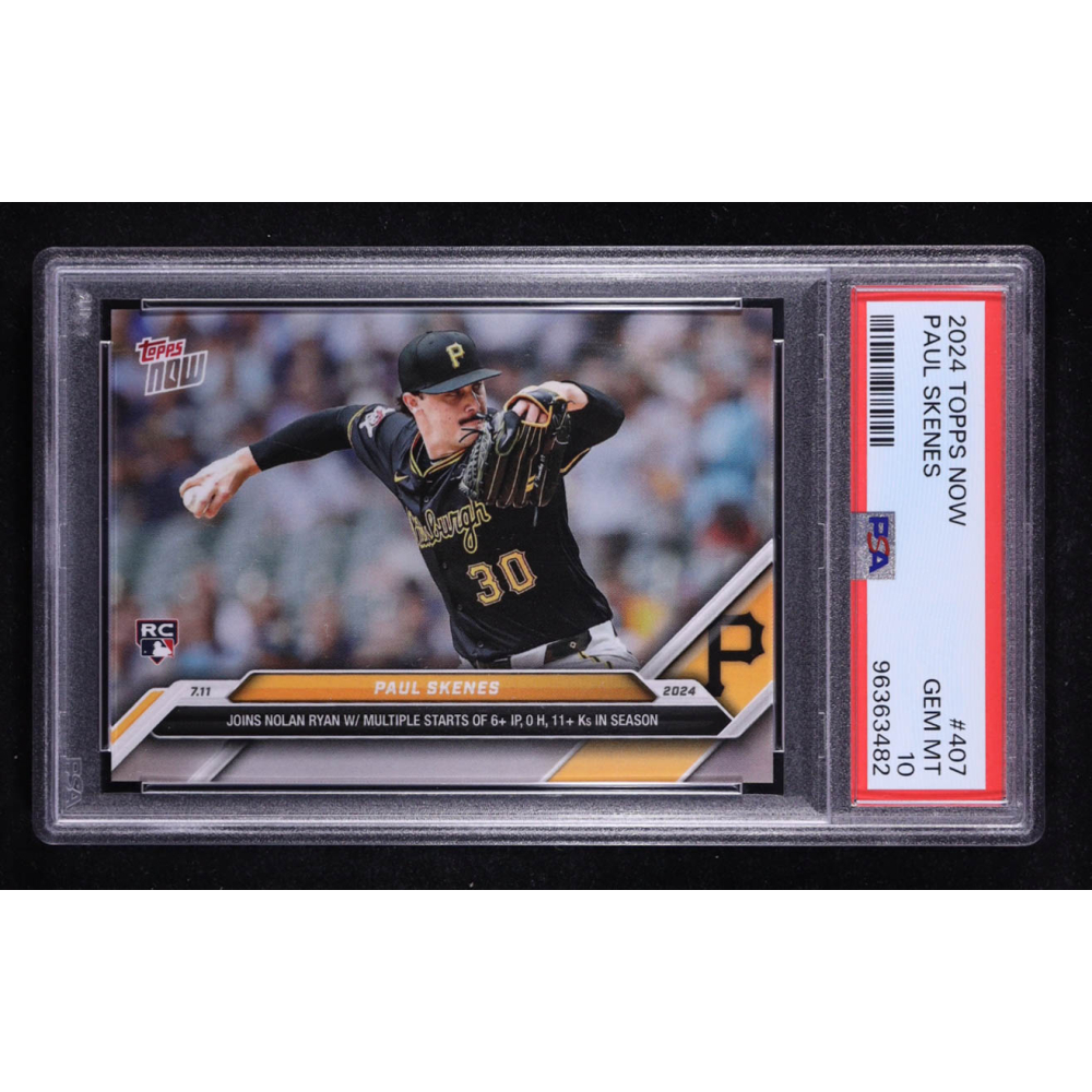 Paul Skenes 2024 Topps Now #407 RC (PSA 10) at PristineAuction.com