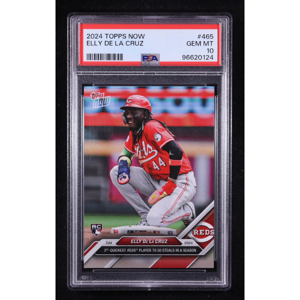 Elly De La Cruz 2024 Topps Now #465 RC (PSA 10) at PristineAuction.com