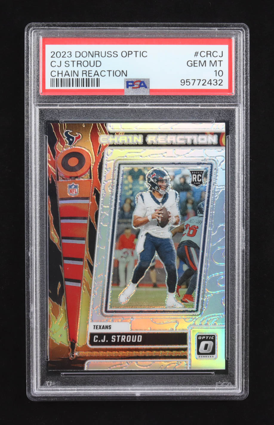 CJ Stroud 2023 Donruss Optic Chain Reaction #CRCJ RC (PSA 10) at PristineAuction.com CJ Stroud 2023 Donruss Optic Chain Reaction #CRCJ RC (PSA 10) at PristineAuction.com