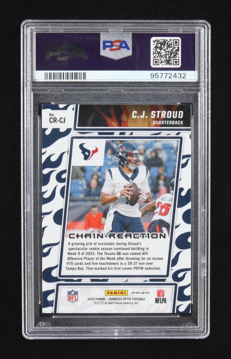 CJ Stroud 2023 Donruss Optic Chain Reaction #CRCJ RC (PSA 10) at PristineAuction.com CJ Stroud 2023 Donruss Optic Chain Reaction #CRCJ RC (PSA 10) at PristineAuction.com