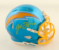 Justin Herbert Signed Chargers Flash Alternate Speed Mini Helmet (Beckett) at PristineAuction.com