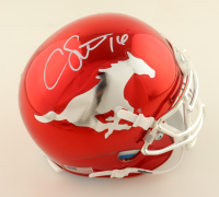 Courtland Sutton Signed SMU Mustangs Chrome Mini Helmet (Beckett) at PristineAuction.com
