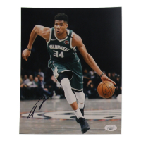 Giannis Antetokounmpo Signed Bucks 8x10 Photo (JSA) at PristineAuction.com