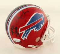 Andre Reed & Thurman Thomas Signed Bills Throwback Mini Helmet (JSA) at PristineAuction.com