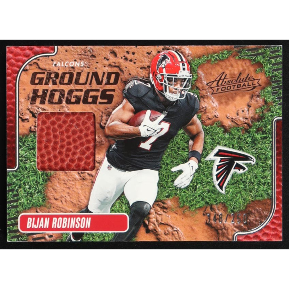 Bijan Robinson 2024 Absolute Ground Hoggs Materials #1 #148/250 at PristineAuction.com