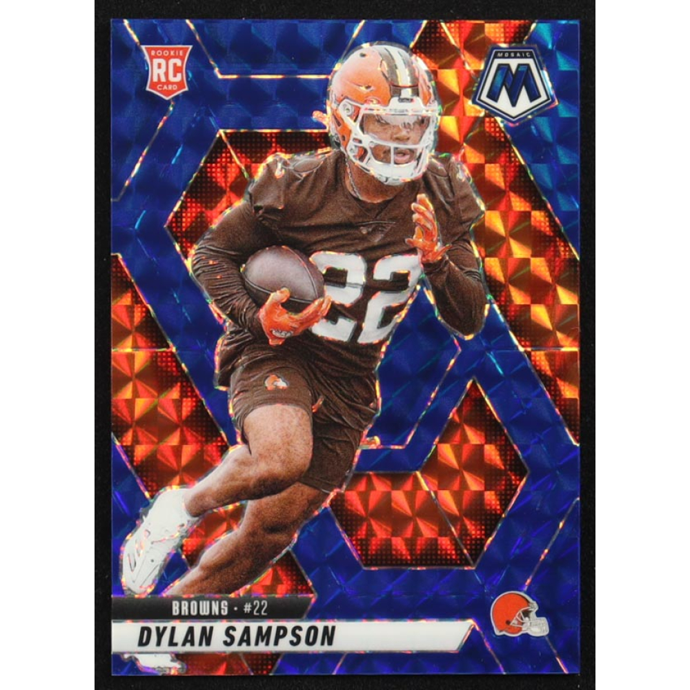 Dylan Sampson 2025 Panini Mosaic Mosaic Blue #355 #90/99 RC at PristineAuction.com