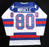 1980 Team USA | "Miracle on Ice" | Jersey Signed by (18) with Mike Eruzione, Jim Craig, Mark Johnson, Neal Broten Inscribed "Do you Believe in Miracles?" & "1980 Gold" (Beckett) at PristineAuction.com