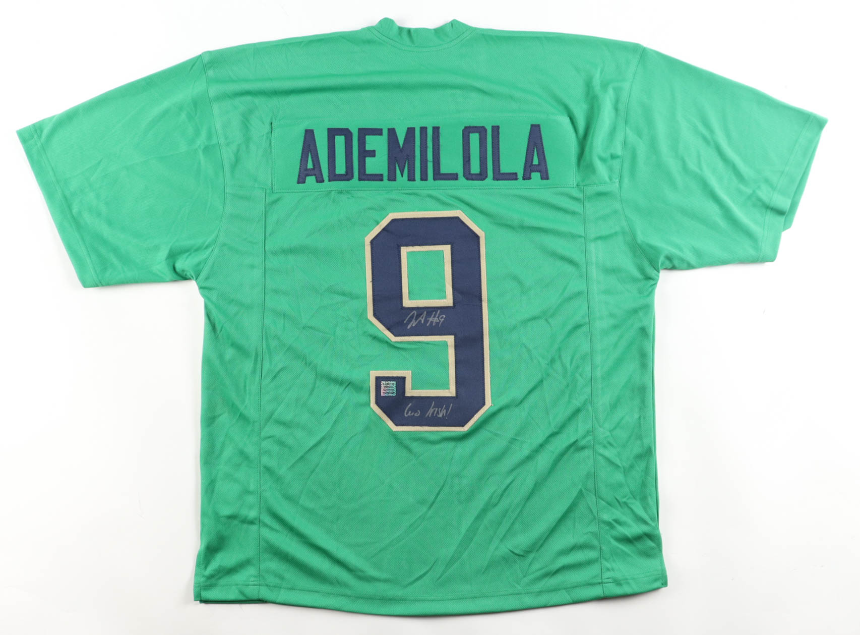 Jayson Ademilola Signed Jersey Inscribed "Go Irish!" (Playball Ink) at PristineAuction.com Jayson Ademilola Signed Jersey Inscribed "Go Irish!" (Playball Ink) at PristineAuction.com