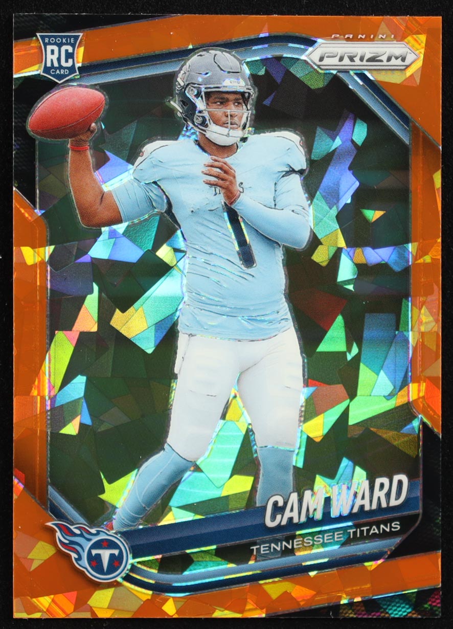 Cam Ward 2025 Panini Prizm Prizms Orange Ice #352 RC at PristineAuction.com Cam Ward 2025 Panini Prizm Prizms Orange Ice #352 RC at PristineAuction.com