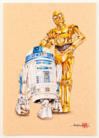 "R2-D2 & C3-PO" Star Wars LE 8x12 Art Print by Thang Nguyen #/100 (PA) at PristineAuction.com