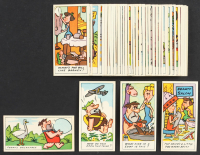 1963 Primrose Confectionery The Flintstones Complete Set of (50) Cards with Today's Breakfast #1, How Do You Open This Thing? #2, What Kind of Soup is This? #3, The Drier's A Little Too Warm Betty #4 at PristineAuction.com