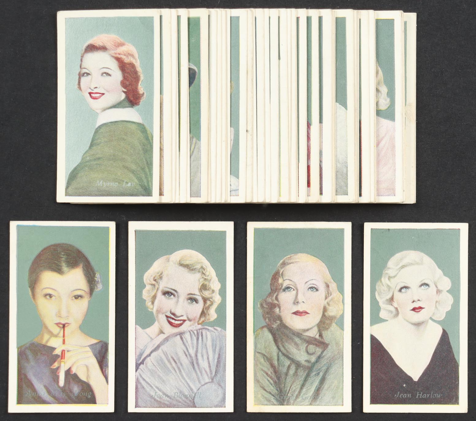 1936 Godfrey Phillips Famous Minors Complete Set of (50) Cigarette Cards with Greta Garbo #21, Jean Harlow #24, Anna May Young #1, Joan Blondell #18 at PristineAuction.com 1936 Godfrey Phillips Famous Minors Complete Set of (50) Cigarette Cards with Greta Garbo #21, Jean Harlow #24, Anna May Young #1, Joan Blondell #18 at PristineAuction.com