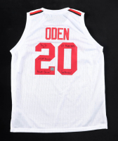 Greg Oden Signed Jersey With Multiple Inscriptions (Playball Ink) at PristineAuction.com