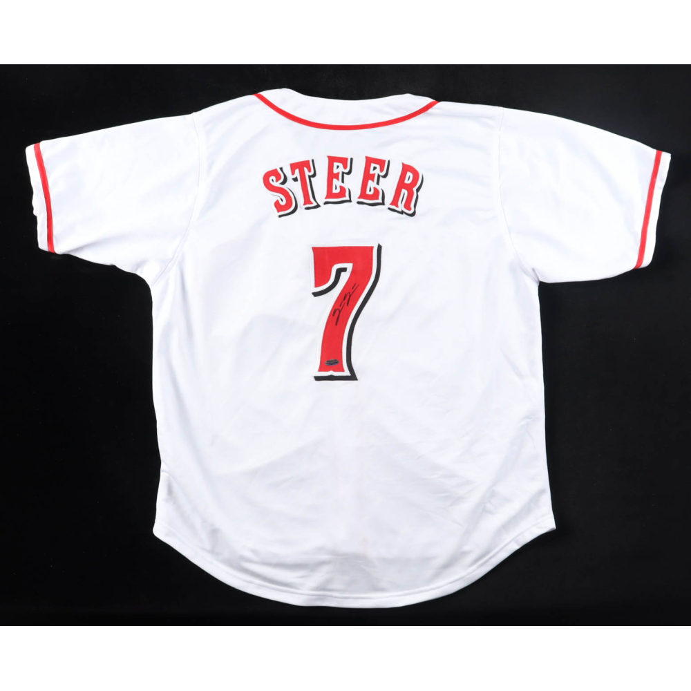 Spencer Steer Signed Jersey (Playball Ink) at PristineAuction.com