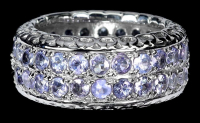 2.90 Carats Tanzanite Eternity Ring | $1,900 Estimated Retail Value (UGL Cert) | Brand New at PristineAuction.com