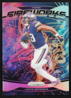 Justin Jefferson 2024 Panini Prizm Fireworks Prizms Silver #8 at PristineAuction.com